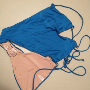 Los Angeles Apparel One-Piece Swim Suit - Ocean Blue